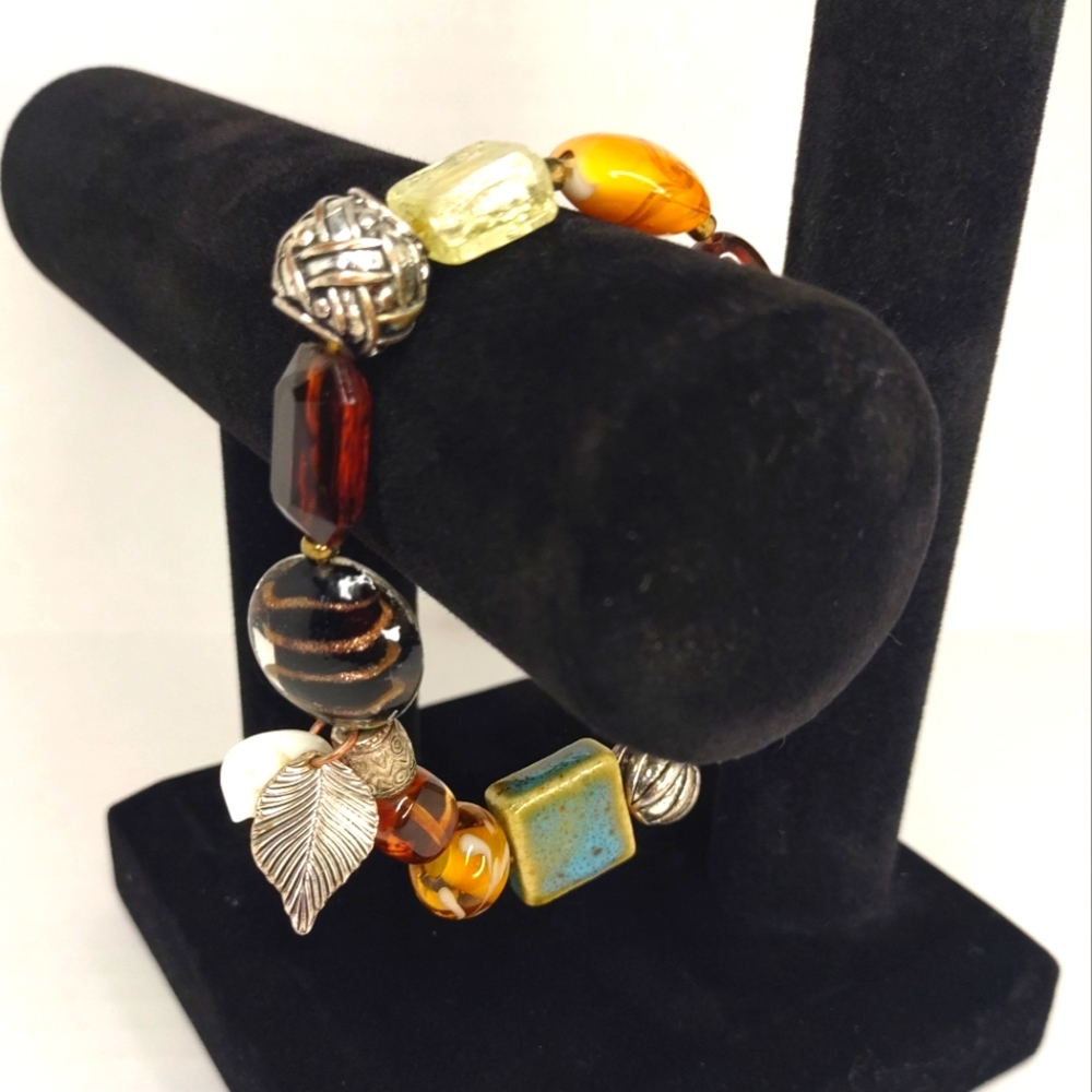 Artisan made glass bracelet